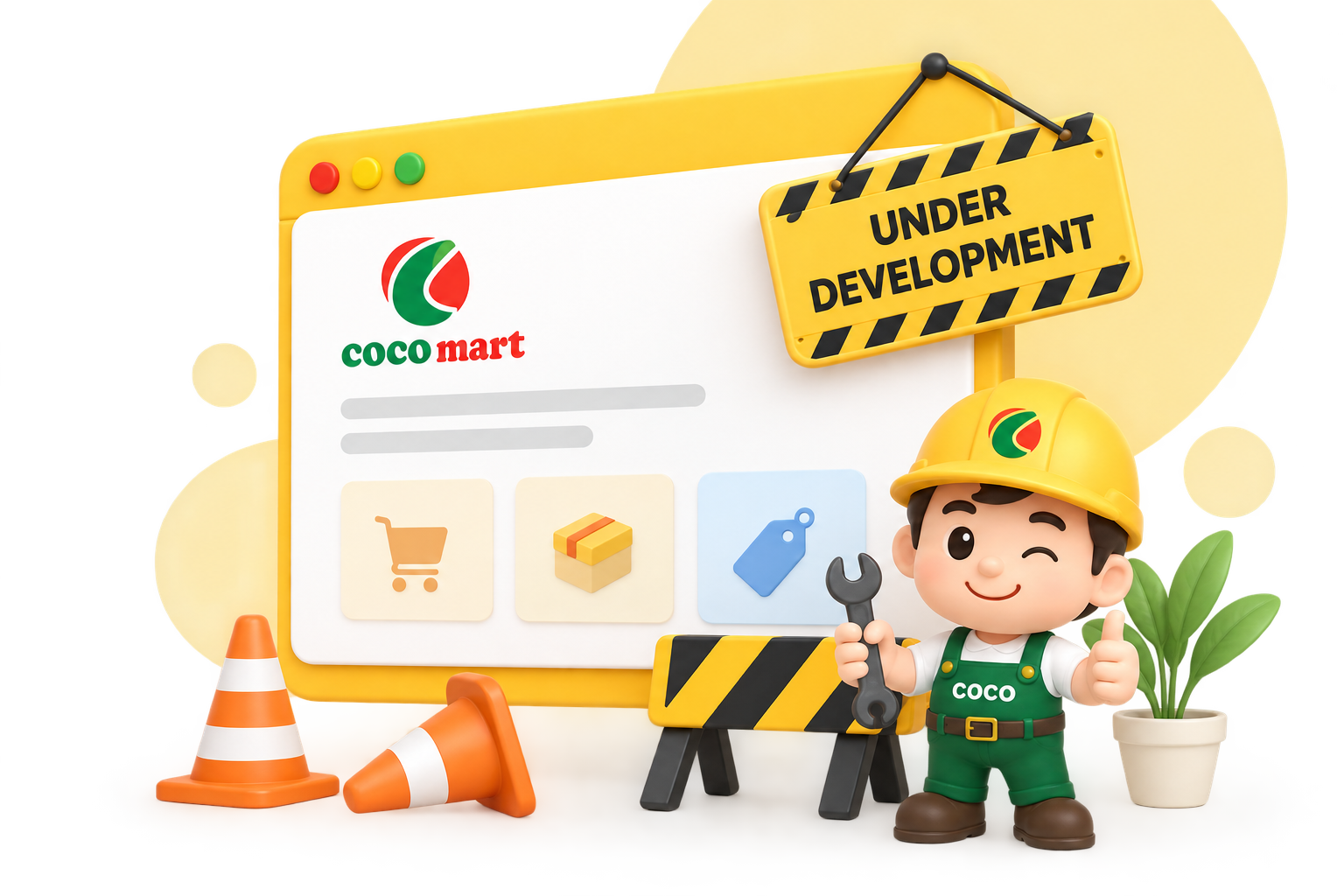 Website Coco Group sedang dalam pengembangan